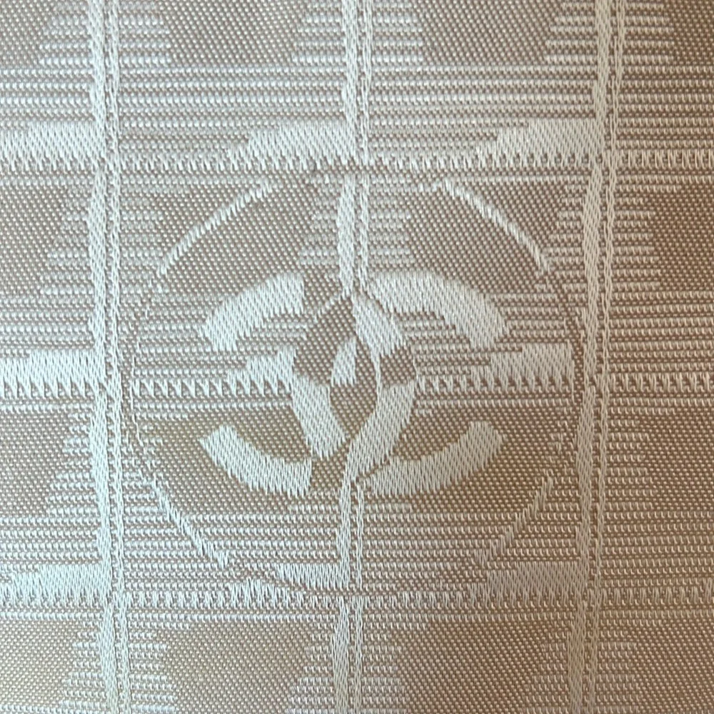 Chanel Tan Canvas and Leather Makeup Pouch